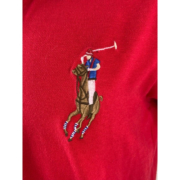 Polo By Ralph Lauren Men Large Red Shirt Big Pony Flesh Casual - Picture 3 of 10